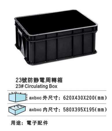 23#防靜電周轉箱 防靜電膠箱廠家 防靜電膠筐批發