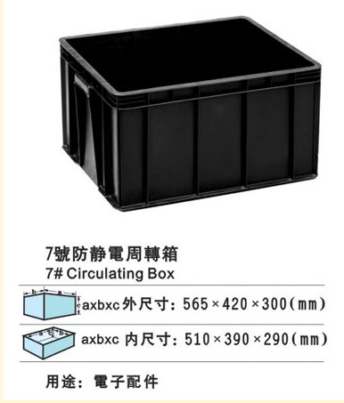 7#防靜電周轉(zhuǎn)箱 防靜電膠筐廠家